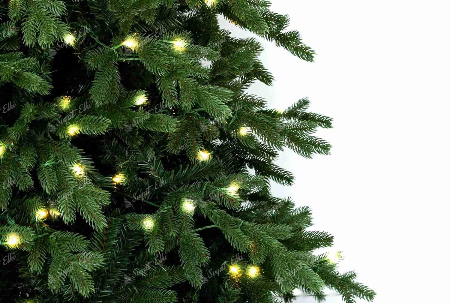 Изкуствена коледна елха 3D Ексклузивен смърч 210 см LED450