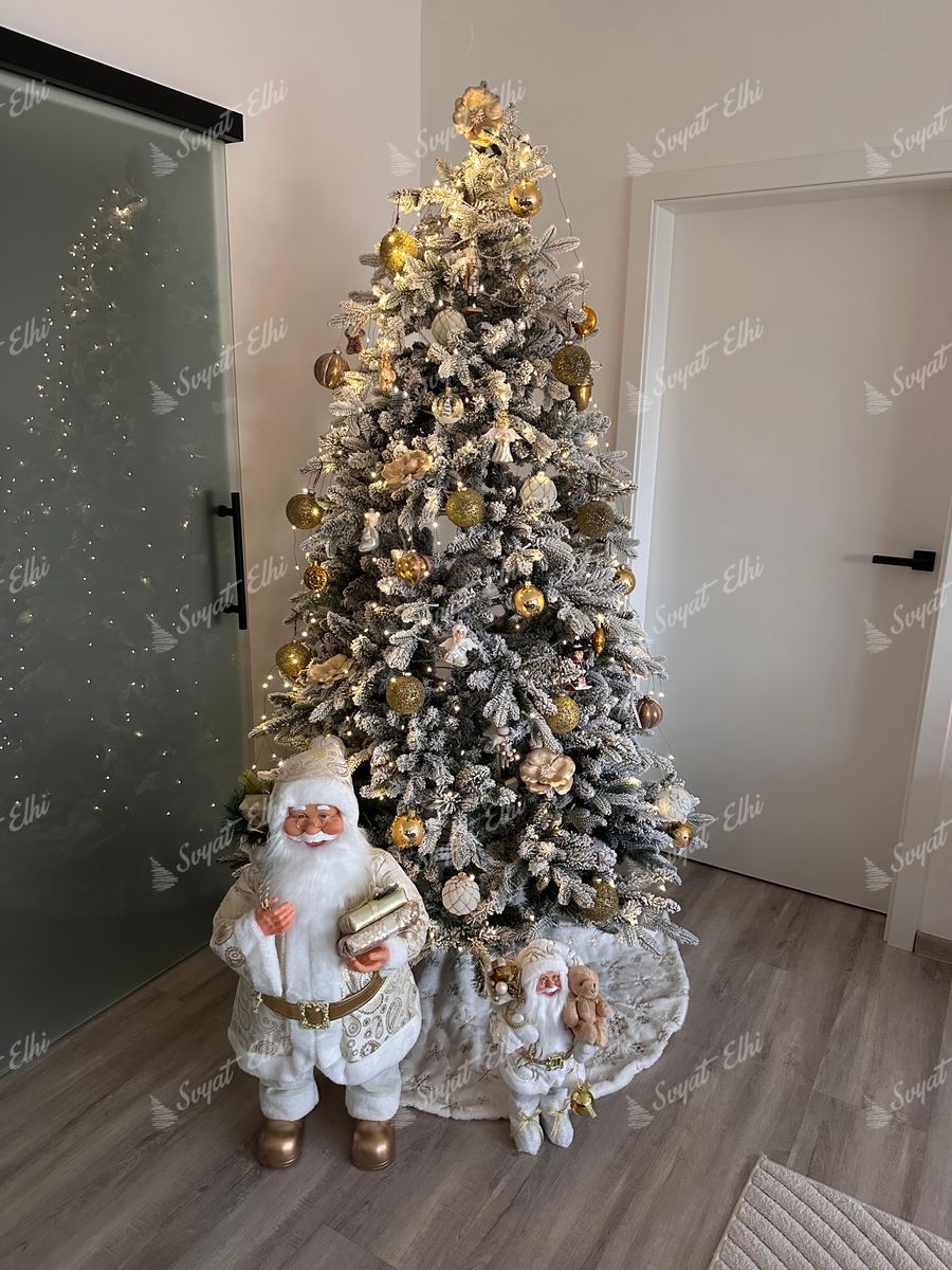Изкуствена коледна елха 3D Кралски смърч 210 см LED350