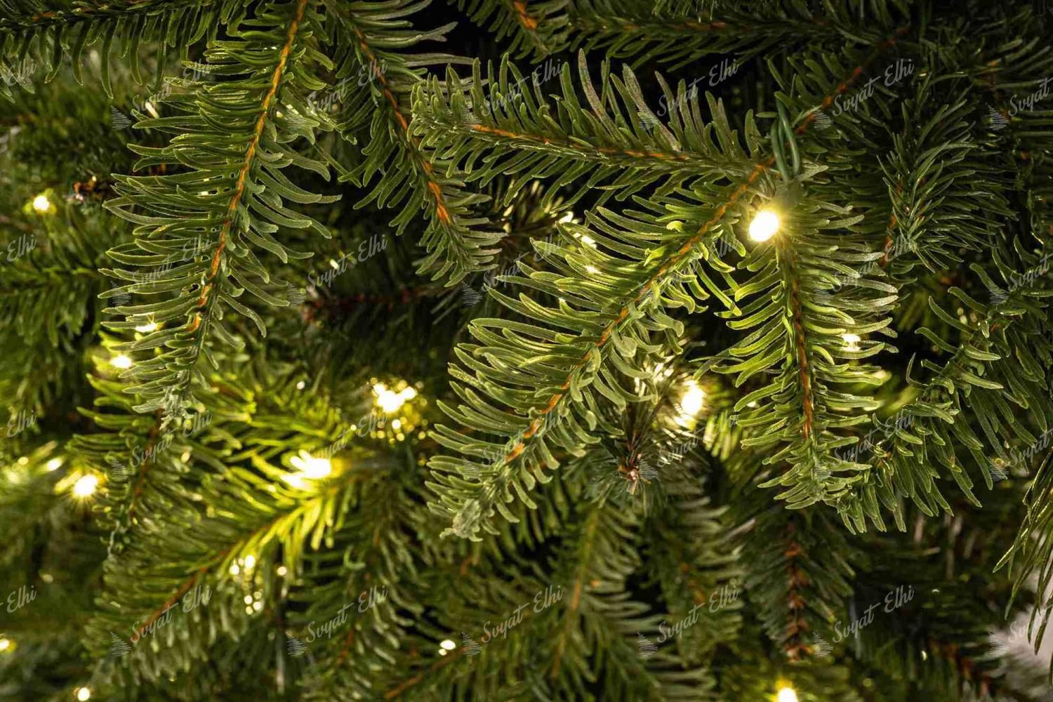 Изкуствена коледна елха 3D Пиренейска ела 180 см 330LED