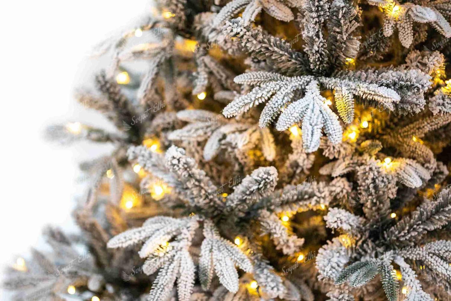 Изкуствена коледна елха 3D Сибирска ела 210 см 350LED