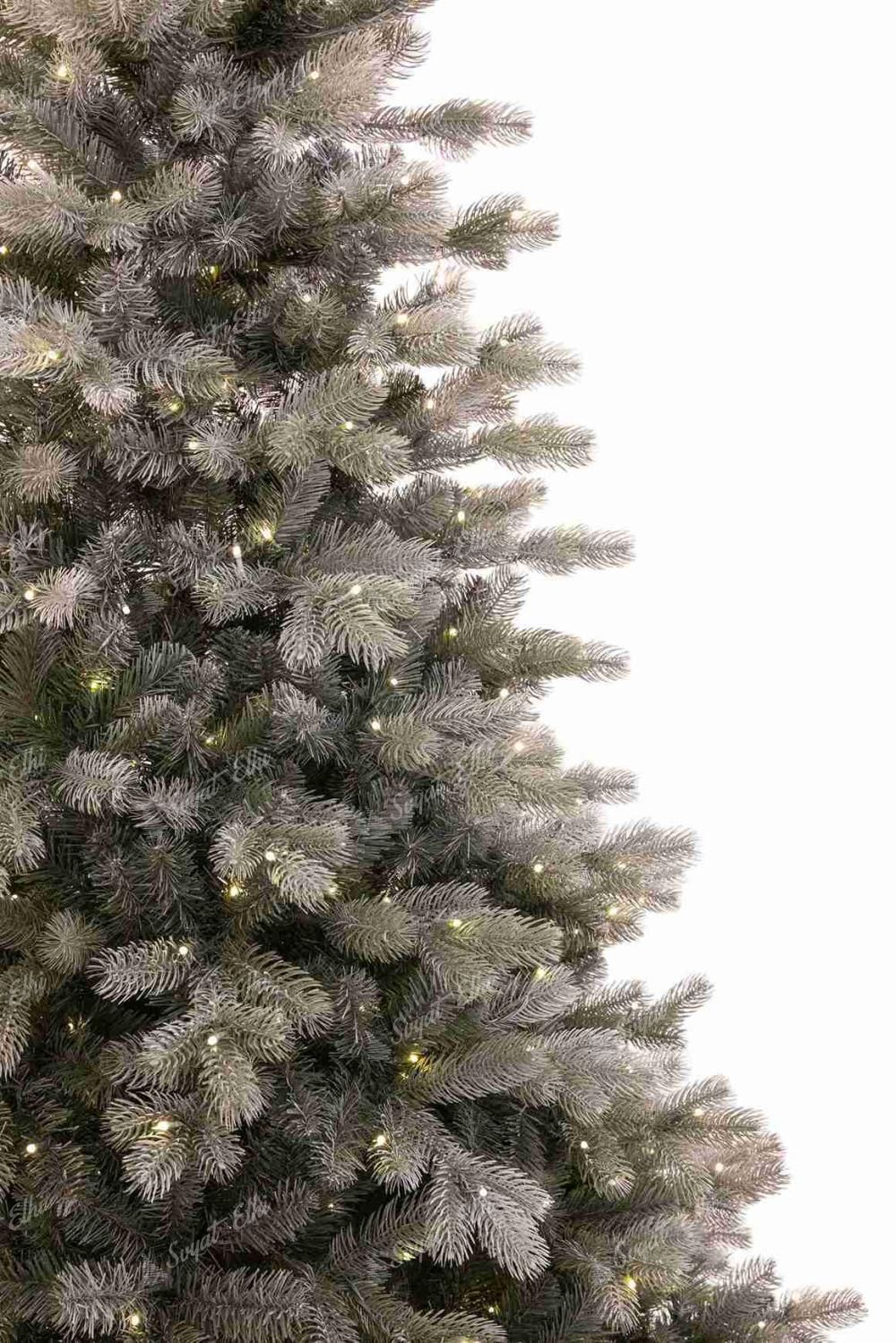 Коледна елха 3D Сребрист бор 210 см 600LED