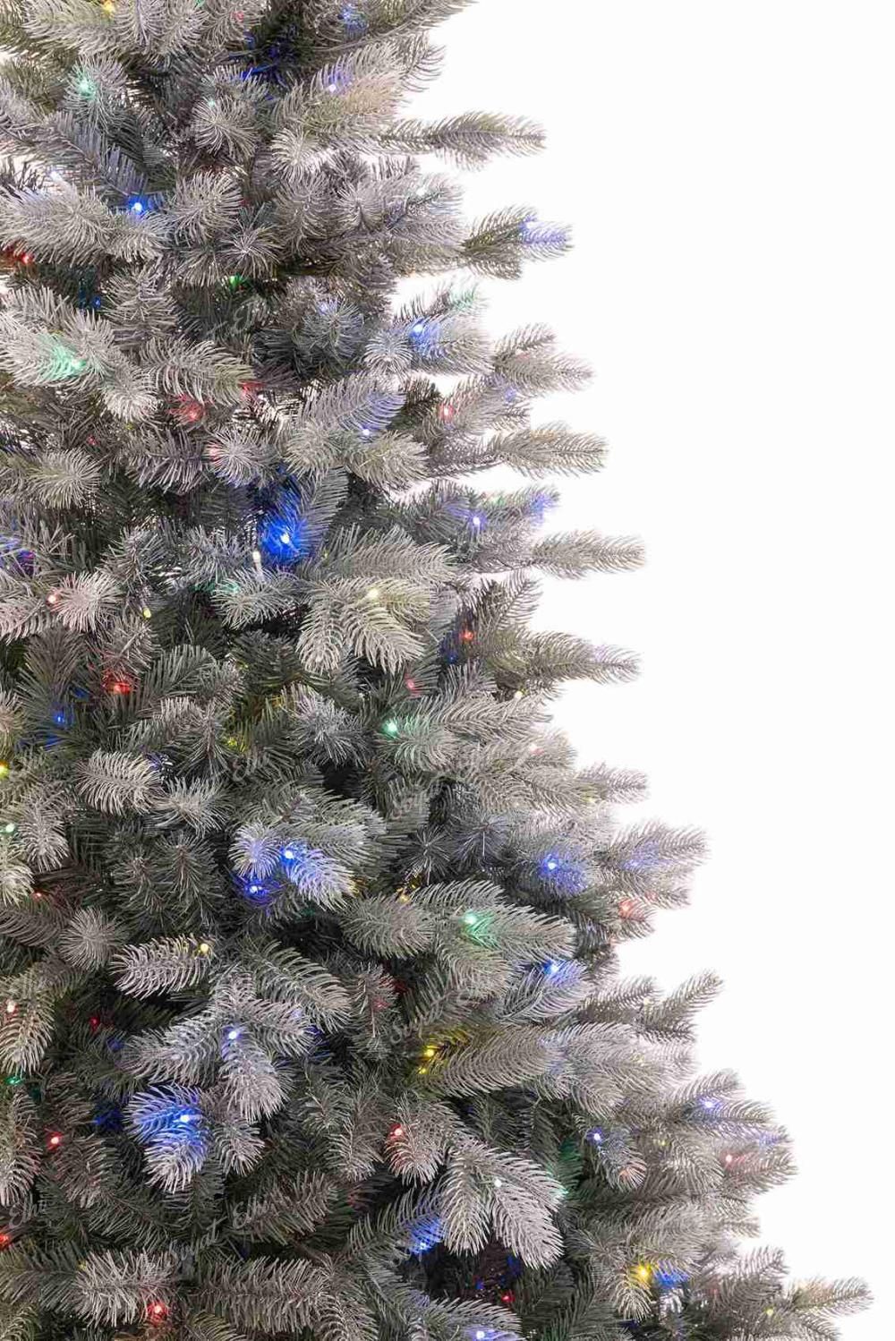 Коледна елха 3D Сребрист бор 210 см 600LED