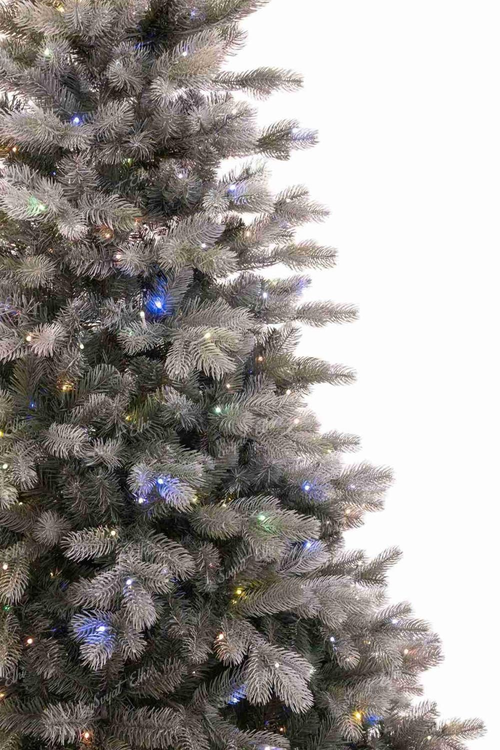 Коледна елха 3D Сребрист бор 210 см 600LED