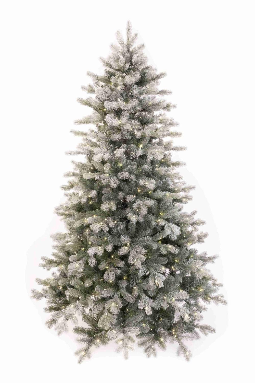 Коледна елха 3D Сребрист бор 210 см 600LED